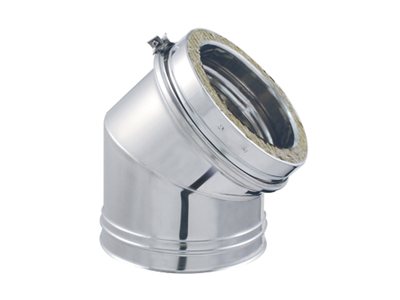 DIVERT 45 DEGREE STAINLESS DOUBLE ISOLATED WITH CERAMIC FIBER-ALL SIZES AVAILABLE