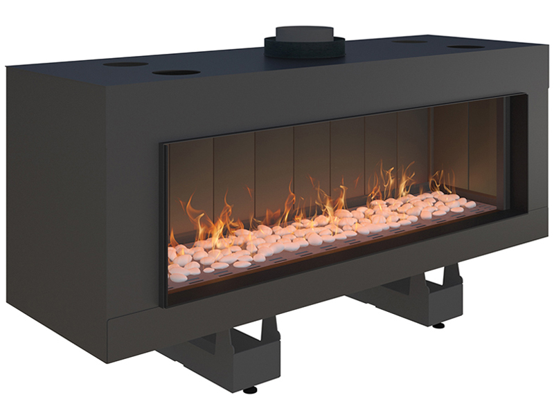 <b>Reference:</b> F.FH-B130 <br> 
<b>Description:</b><br>
- Horizontal Frameless Gas Fireplace  <br>
- Maxitrol system - Made in Germany<br>
<b>Options:</b><br>
- Back: Steel,Brick or Mirror<br>
- System: Full remote control system (GV60) or Manual system (GV32)<br>
- Double Burner: Z Line and bubble shape.<br>
<b>Fireplace Dimensions:</b><br>
-L= 155CM<br>
- W=43CM<br>
- H= 70CM<br>
<b>Glass Opening Dimension:</b><br>
- L= 130CM<br>
- H=37CM<br>
<b>- Weight:</b> 132KG.