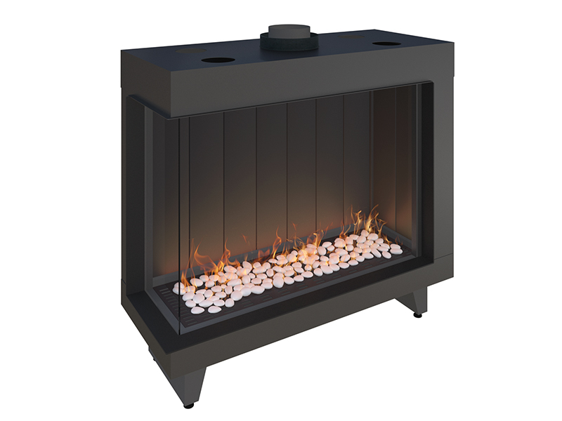 <b>Reference:</b> F.L-A-F <br> 
<b>Description:</b><br>
- Left Frameless Gas Fireplace  <br>
- Maxitrol system - Made in Germany<br>
<b>Options:</b><br>
- Back: Steel,Brick or Mirror<br>
- System: Full remote control system (GV60) or Manual system (GV32)<br>
- Double Burner: Z Line and bubble shape.<br>
<b>Fireplace Dimensions:</b><br>
- L= 105CM<br>
- W= 43CM<br>
- H= 100CM<br>
<b>Glass Opening Dimension:</b><br>
- L= 87CM<br>
- H= 61CM