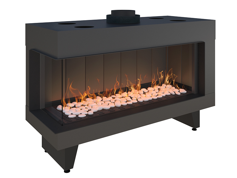 <b>Reference:</b> F.LH-A <br> 
<b>Description:</b><br>
- Left Frameless Gas Fireplace  <br>
- Maxitrol system - Made in Germany<br>
<b>Options:</b><br>
- Back: Steel,Brick or Mirror<br>
- System: Full remote control system (GV60) or Manual system (GV32)<br>
- Double Burner: Z Line and bubble shape.<br>
<b>Fireplace Dimensions:</b><br>
- L= 104CM<br>
- W= 43CM<br>
- H= 70CM<br>
<b>Glass Opening Dimension:</b><br>
- L= 87CM<br>
- H= 32CM