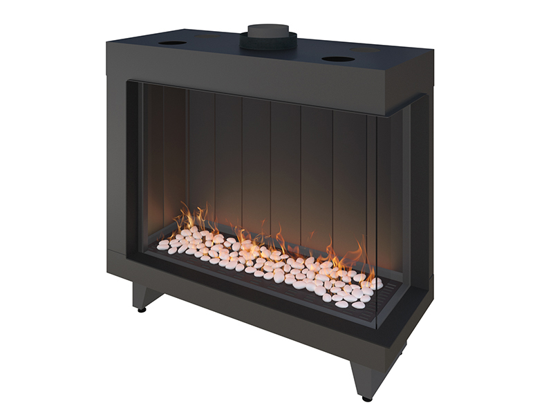 <b>Reference:</b> F.R-A-F <br> 
<b>Description:</b><br>
- Right Frameless Gas Fireplace  <br>
- Maxitrol system - Made in Germany<br>
<b>Options:</b><br>
- Back: Steel,Brick or Mirror<br>
- System: Full remote control system (GV60) or Manual system (GV32)<br>
- Double Burner: Z Line and bubble shape.<br>
<b>Fireplace Dimensions:</b><br>
-L= 105CM<br>
- W=43CM<br>
- H= 100CM<br>
<b>Glass Opening Dimension:</b><br>
- L= 87CM<br>
- H= 61CM