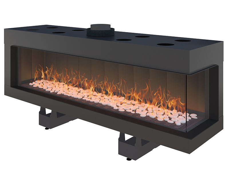 <b>Reference:</b> F.RH-B135<br> 
<b>Description:</b><br>
- Right Frameless Gas Fireplace  <br>
- Maxitrol system - Made in Germany<br>
<b>Options:</b><br>
- Back: Steel,Brick or Mirror<br>
- System: Full remote control system (GV60) or Manual system (GV32)<br>
- Double Burner: Z Line and bubble shape.<br>
<b>Fireplace Dimensions:</b><br>
- L= 151CM<br>
- W= 43CM<br>
- H= 70CM<br>
<b>Glass Opening Dimension:</b><br>
- L= 135CM<br>
- H= 32CM