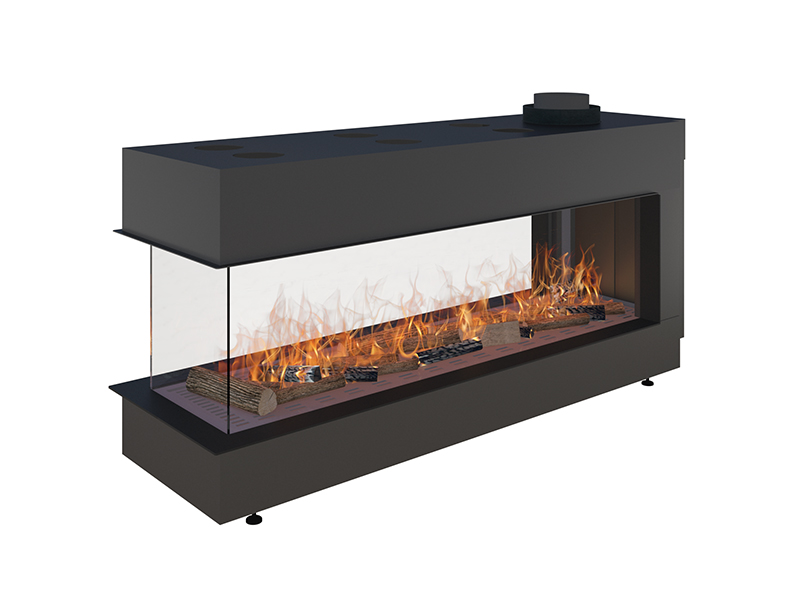 <b>Reference:</b> F.DIV-B120<br> 
<b>Description:</b><br>
- Divider Frameless Gas Fireplace  <br>
- Maxitrol system - Made in Germany<br>
<b>Options:</b><br>
- Back: Steel,Brick or Mirror<br>
- System: Full remote control system (GV60) or Manual system (GV32)<br>
- Double Burner: Z Line and bubble shape.<br>
<b>Fireplace Dimensions:</b><br>
- L= 142CM<br>
- W= 39CM<br>
- H= 65CM<br>
<b>Glass Opening Dimension:</b><br>
- L= 120CM<br>
- H= 37CM