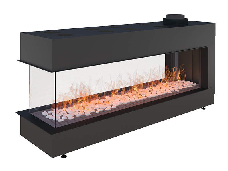 <b>Reference:</b> F.DIV-B130<br> 
<b>Description:</b><br>
- Divider Frameless Gas Fireplace  <br>
- Maxitrol system - Made in Germany<br>
<b>Options:</b><br>
- Back: Steel,Brick or Mirror<br>
- System: Full remote control system (GV60) or Manual system (GV32)<br>
- Double Burner: Z Line and bubble shape.<br>
<b>Fireplace Dimensions:</b><br>
- L= 152CM<br>
- W= 39CM<br>
- H= 65CM<br>
<b>Glass Opening Dimension:</b><br>
- L= 130CM<br>
- H= 37CM