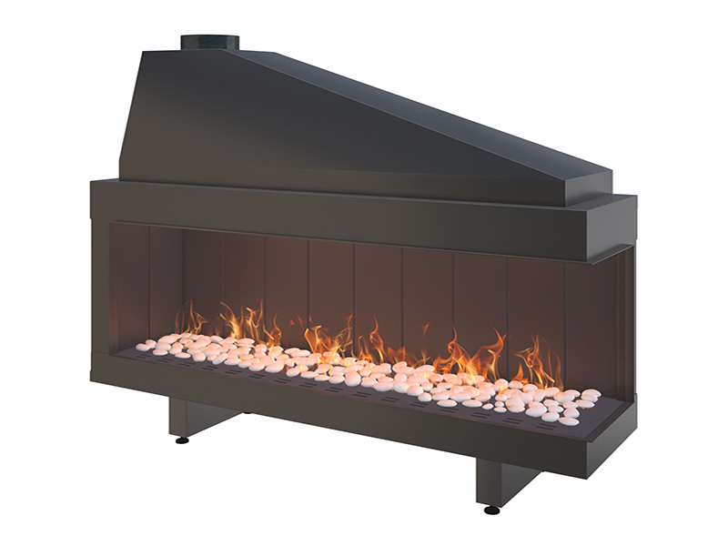<b>Reference:</b> OP.G-R140 <br> 
<b>Description:</b><br>- Open Gas Fireplace - Right  <br>- Maxitrol system - Made in Germany<br><b>Options:</b><br>- Back Brick<br>- Back Mirror<br><b>Fireplace Dimensions:</b><br>- L= 146CM<br>- W=32CM<br>- H= 105CM<br><b>Opening Dimensions:</b><br> - L= 140CM<br>- W= 35CM