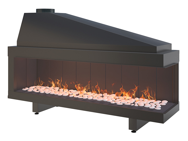 <b>Reference:</b> OP.G-R250 <br> 
<b>Description:</b><br>- Open Gas Fireplace - Right  <br>- Maxitrol system - Made in Germany<br><b>Options:</b><br>- Back Brick<br>- Back Mirror<br><b>Fireplace Dimensions:</b><br>- L= 256CM<br>- W=37CM<br>- H= 105CM<br><b>Opening Dimensions:</b><br> - L= 250CM<br>- W= 35CM