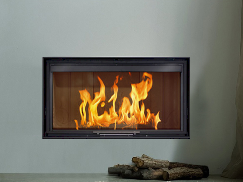 <b>Reference:</b> ITACA 100V ECO<br> 
<b>Description:</b><br>- Fireplace Wood Insert <br>
- Lifting door <br>
- Heat output range: 11-21kW <br>
- Efficiency: 78% <br>
- Nominal heat output: 17kW <br>
- Flue socket: ø250 MM<br>
- Heating area: 151 m2 <br>
- Heating volume: 378 m3 <br>
<b>Dimensions:</b><br>- L= 102CM<br>- W= 64CM<br>- H= 150CM<br><b>Weight:</b> 300KG