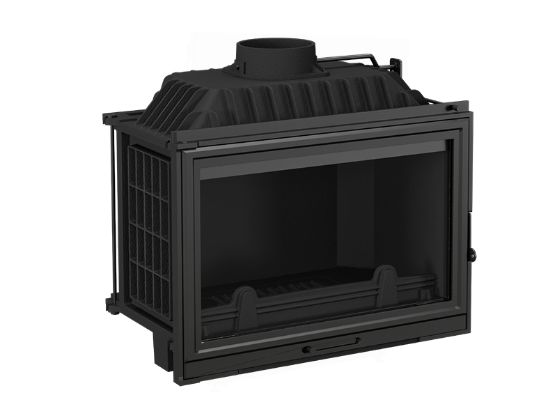 <b>Reference:</b> Font 800 <br> 
<b>Description:</b> <br>- Wood Fireplace Inserts <br>- Material : Cast Iron<br>- Nominal power= 18KW<br>- Heating Power Range: 11KW - 24KW <br>- Flue size : ø 200 mm<br>
<b>Dimensions:</b><br>- L= 80CM<br>- W= 48CM<br>- H= 67CM<br><b>Weight:</b> 205KG