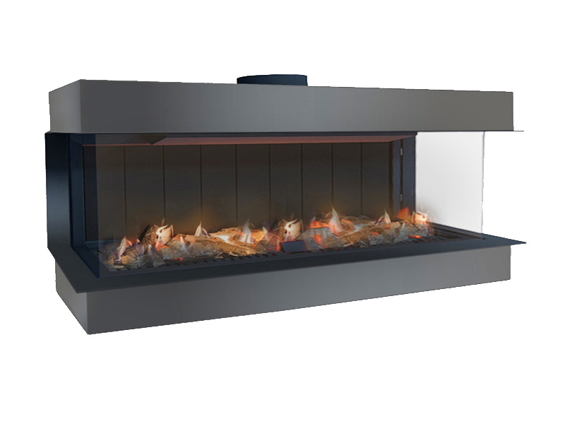 <b>Reference:</b> ECO LINE 3V140 <br> 
<b>Description:</b><br>-Frameless Gas Fireplace Three sided <br>-Maxitrol system - Made in Germany<br><b>Fireplace Dimensions:</b><br>-L= 148CM<br>- W=37CM<br>- H= 65CM<br><b>Glass Opening Dimension:</b><br>- L= 140CM<br>- H=39CM