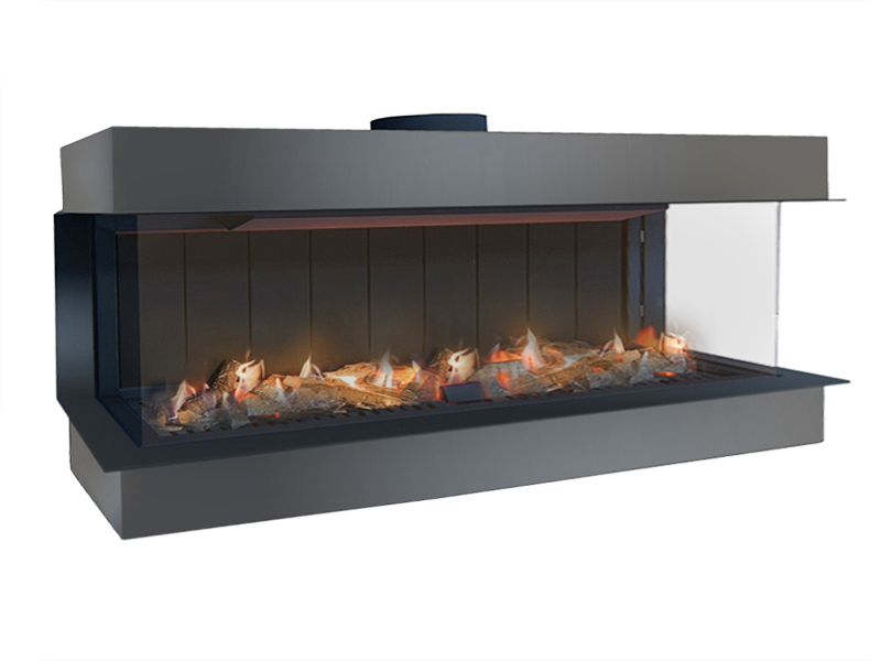 <b>Reference:</b> ECO LINE 3V160 <br> 
<b>Description:</b><br>-Frameless Gas Fireplace Three sided <br>-Maxitrol system - Made in Germany<br><b>Fireplace Dimensions:</b><br>-L= 167CM<br>- W=37CM<br>- H= 65CM<br><b>Glass Opening Dimension:</b><br>- L= 160CM<br>- H=39CM