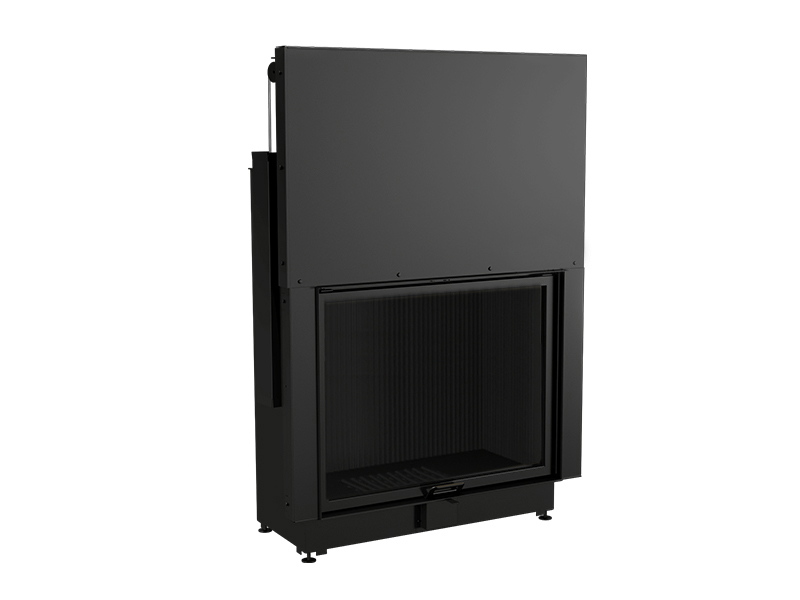 <b>Reference:</b> FLAT 100X80<br> 
<b>Description:</b> <br>- Wood Fireplace with Lifting Door <br>- Material : Steel & Cast Iron <br>- Nominal power= 17KW<br>- Heating Power Range: 10KW - 23KW <br>- Flue size : ø 250 mm<br>
<b>Dimensions:</b><br>- L= 120CM<br>- W= 51CM<br>- H= 174CM<br><b>Weight:</b> 260KG