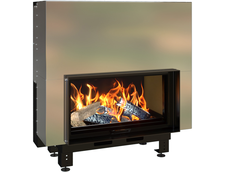 <b>Reference:</b> ECO BRUNER FLAT 100H <br> 
<b>Description:</b><br>- Wood Boiler Fireplace  <br>
- Boiler Tank Volume 94L <br>
- Double Cleaning glass system <br>
- Thermal Power 46KW <br>
- Flue socket: ø230 MM<br>
<b>External Dimensions:</b><br>- L= 130CM<br>- W= 62CM<br>- H= 140CM<br>
<b>Opening Dimensions:</b><br>- L= 103CM<br>- H= 54CM<br>
<b>Weight:</b> 425KG