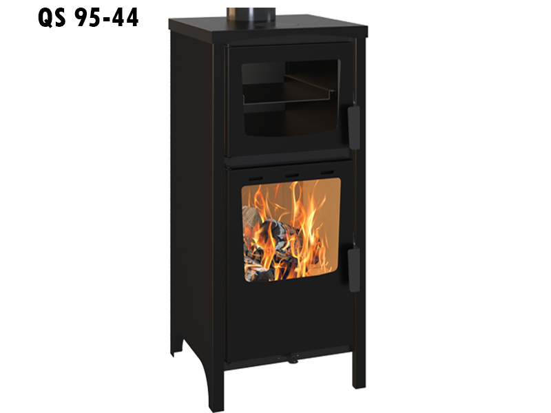 <b>Reference:</b> QS 95x44 <br> 
<b>Description:</b><br>-Wood Stove <br>- Thermal Power: 13 KW <br>- Chimney Diameter: 14CM<br>
<b>Dimensions:</b><br>- L= 44CM<br>- W= 42CM<br>- H= 95CM<br><b>Weight:</b> 66KG