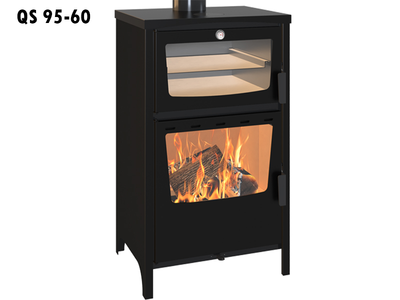 <b>Reference:</b> QS 95x60 <br> 
<b>Description:</b><br>-Wood Stove <br>- Thermal Power: 16 KW <br>- Chimney Diameter: 14CM<br>
<b>Dimensions:</b><br>- L= 60CM<br>- W= 46CM<br>- H= 95CM<br><b>Weight:</b> 78KG<br>
<b>Option:</b><br>-QS95X60 SS <br>- OVEN STAINLESS STEEL <br> - Price: 580$