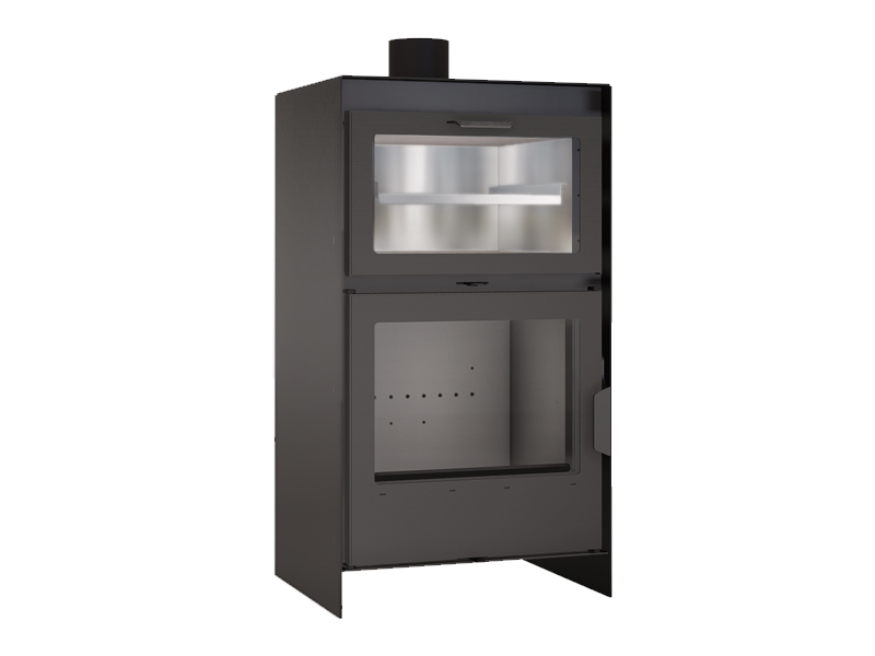 <b>Reference:</b> QS 50 <br> 
<b>Description:</b><br>
-Wood Stove <br>
- Thermal Power: 18 KW <br>
- Stainless steel oven<br>
- Double Combustion system with independent control.<br>
- Firebox steel : 6MM<br>
- Chimney Diameter: 11.5CM<br>
<b>Dimensions:</b><br>
- L= 50 CM<br>
- W= 40CM<br>
- H= 90CM<br>
<b>Weight:</b> 110KG