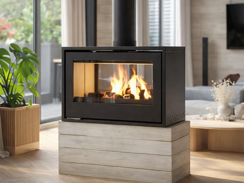 <b>Reference:</b> LUNA 800 DF <br> 
<b>Description:</b><br>- Wood Fireplace<br>
- Double Combustion system <br>
- Flue socket: ø20cm<br>
- Nominal heat output: 14kW<br>
<b>Dimensions:</b><br>- L= 80CM<br>- W= 50CM<br>- H= 55CM<br>