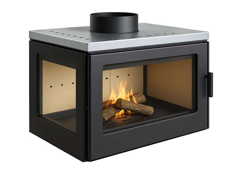 <b>Reference:</b> LUNA 800 LEFT <br> 
<b>Description:</b><br>- Wood Fireplace<br>
- Double Combustion system <br>
- Flue socket: ø20 cm<br>
- Nominal heat output: 14kW<br>
<b>Dimensions:</b><br>- L= 79CM<br>- W= 43CM<br>- H= 52CM<br>
<B>Weight:</b> 122KG