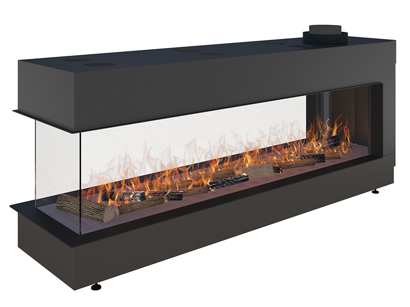 <b>Reference:</b> F.DIV-C<br> 
<b>Description:</b><br>
- Divider Frameless Gas Fireplace  <br>
- Maxitrol system - Made in Germany<br>
<b>Options:</b><br>
- Back: Steel,Brick or Mirror<br>
- System: Full remote control system (GV60) or Manual system (GV32)<br>
- Double Burner: Z Line and bubble shape.<br>
<b>Fireplace Dimensions:</b><br>
- L= 166CM<br>
- W= 39CM<br>
- H= 65CM<br>
<b>Glass Opening Dimension:</b><br>
- L= 145CM<br>
- H= 37CM
