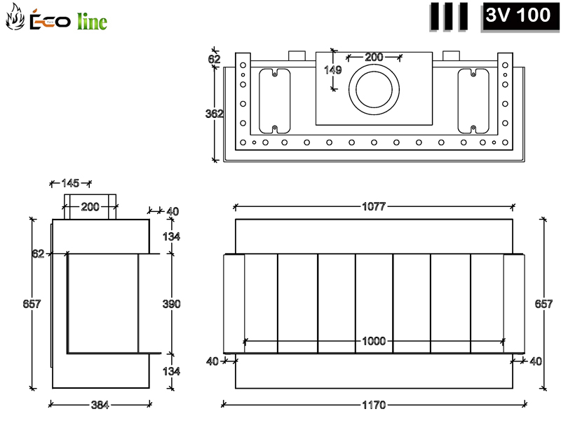 ECO LINE 3V100 /108CM