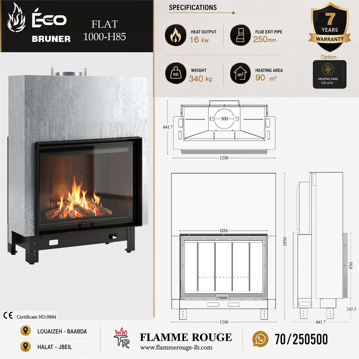 ECO BRUNER FLAT 100 H80